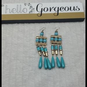 5 for $15 Faux Turquoise Earrings